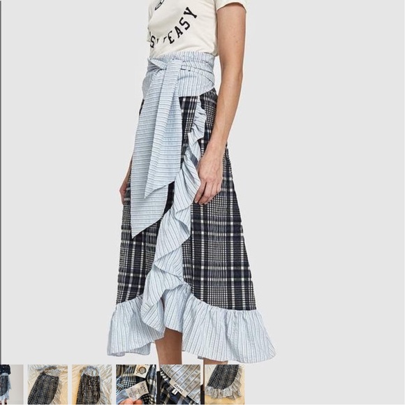 Ganni Dresses & Skirts - Ganni Charon Ruffle Wrap Skirt